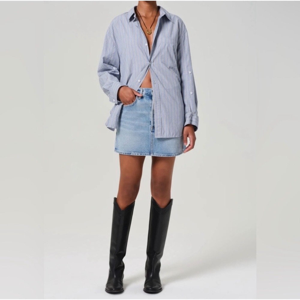 Citizens of Humanity Ramona Mini Skirt Fiesta Blue Denim‎ Size 30